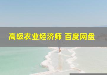 高级农业经济师 百度网盘